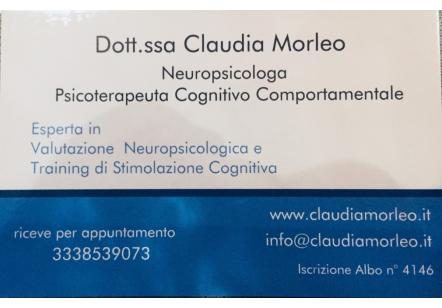Studio Neuropsicologia e Psicoterapia - Dott.ssa Claudia Morleo